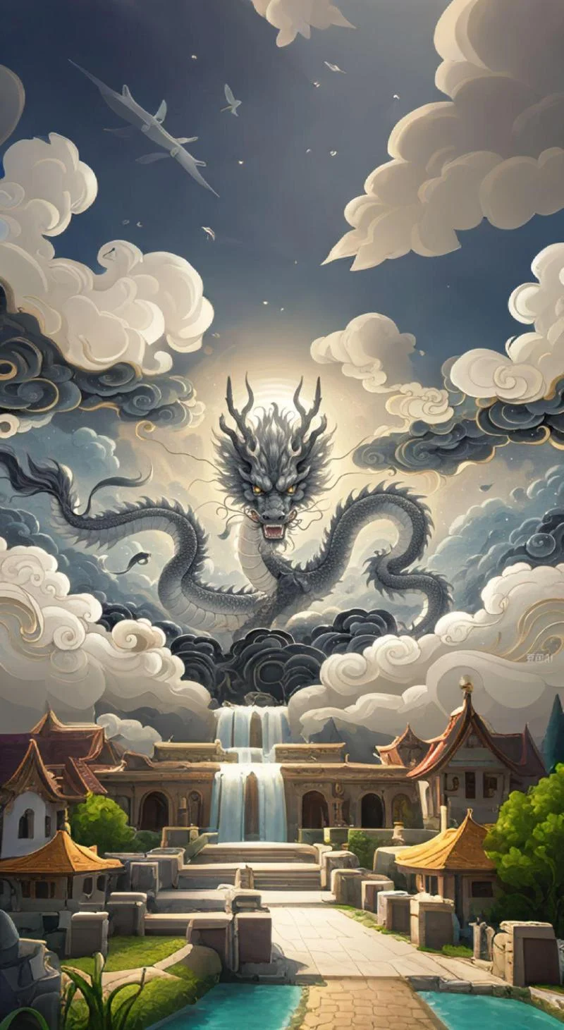 梦见一条黑龙在水里游_2