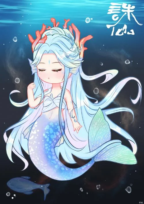 美人鱼怎么画古风_1