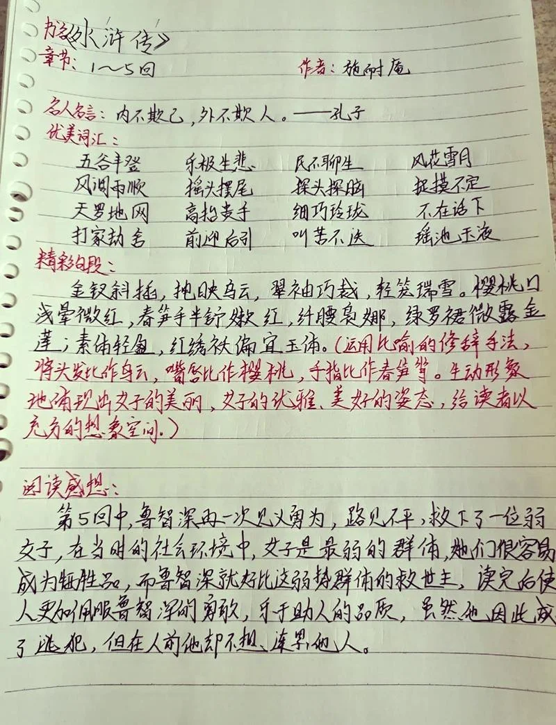 读书笔记水浒传内容-读书笔记水浒传