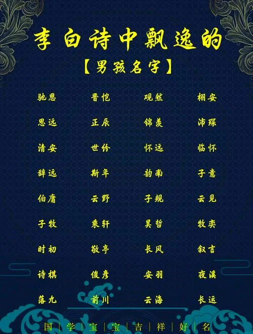 出自诗歌的男孩名字_1