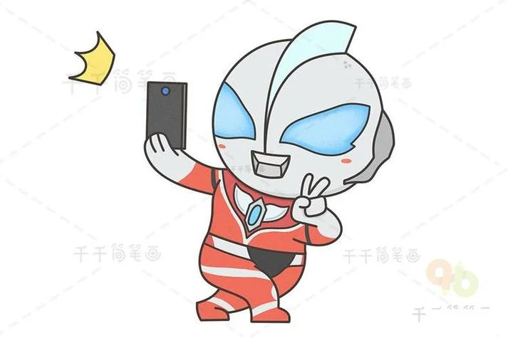 捷德奥特曼卡通简笔画_2