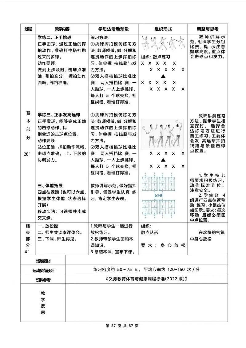 中学生羽毛球教案-中学生羽毛球教案
