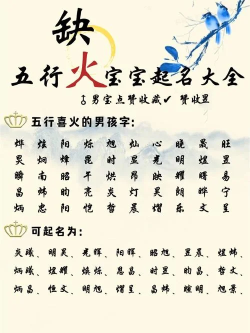 宝宝起名男孩缺火-男宝缺火起名