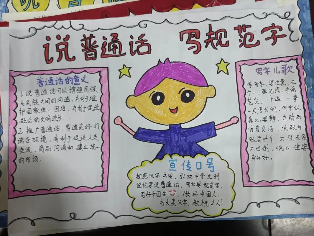 说好普通话手抄报内容_1