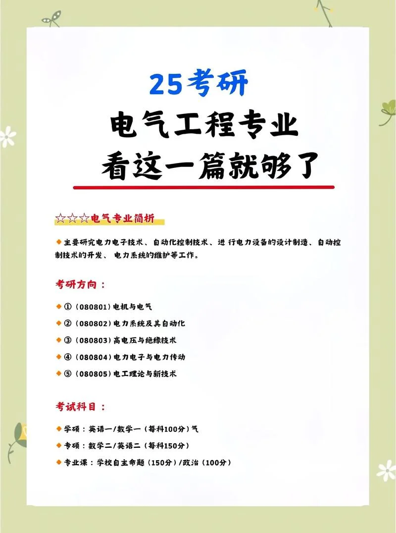 电气自动化考研学校-电气自动化考研院校
