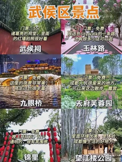 成都有哪些免费景点-成都免费景点
