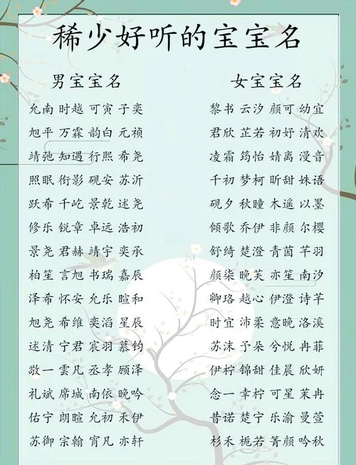 起名什么名字的排行榜比较好_2