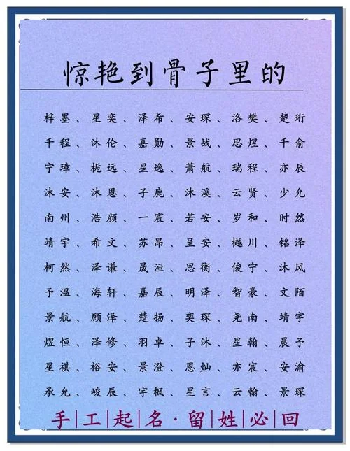 起名字大全男孩2018年_2