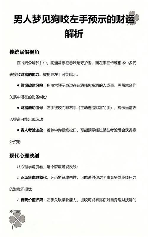 梦到狗咬手-梦见被狗咬手