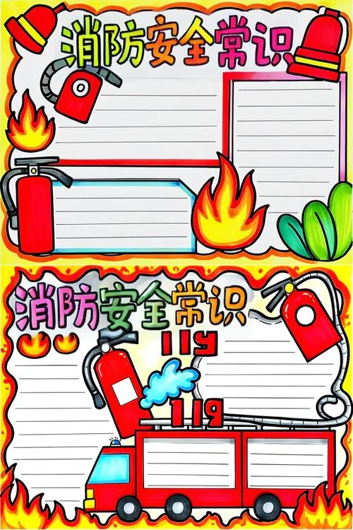 以消防安全为主题的手抄报_2