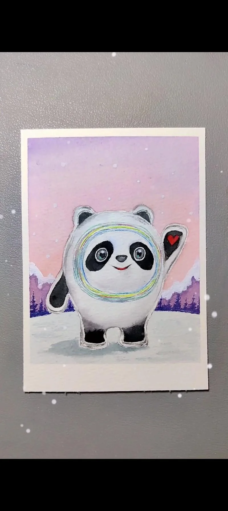 怎么画冰墩墩图片_1