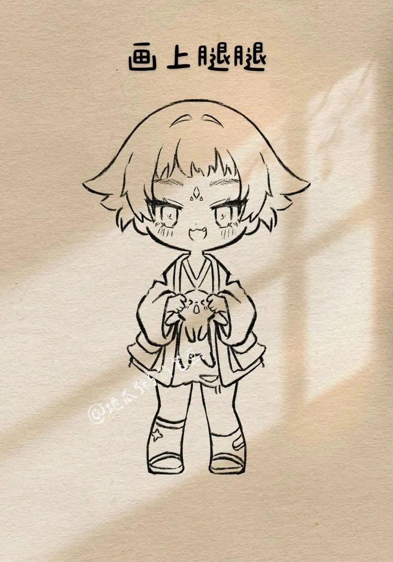 画可爱的简笔画小女生_2