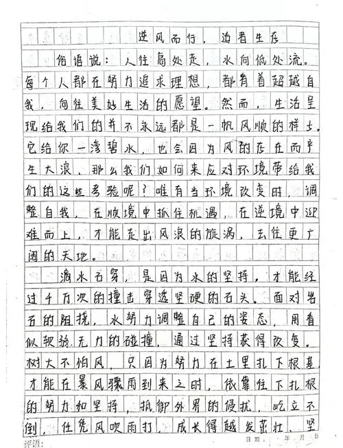 自然现象的作文写风-自然作文写风