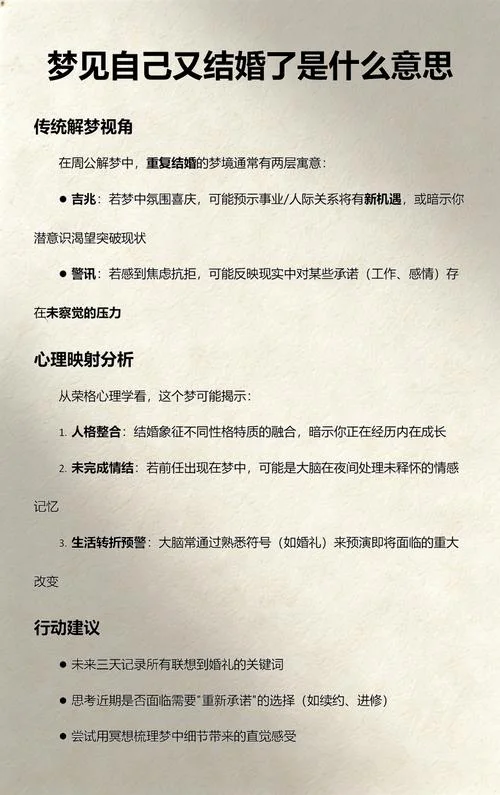 梦见结了婚的人又结婚什么意思_1