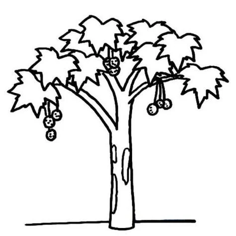 枫树林简笔画_2