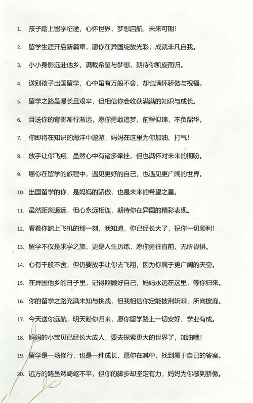 出国留学的评价语-出国留学评价