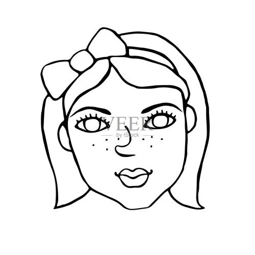 人脸有斑简笔画_1