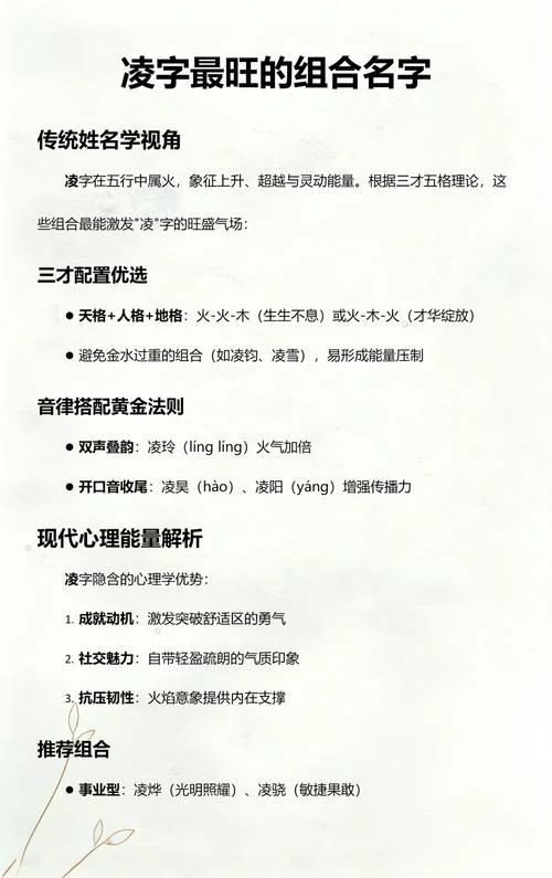 女孩起名带凌字的名字-女孩带凌字名