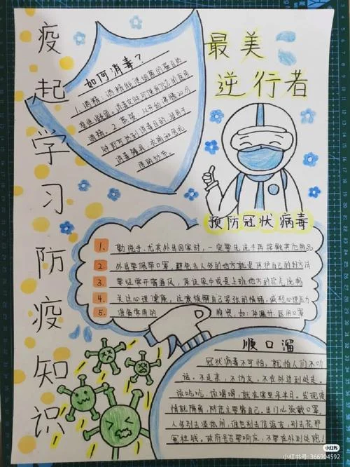 同心战疫的手抄报_1