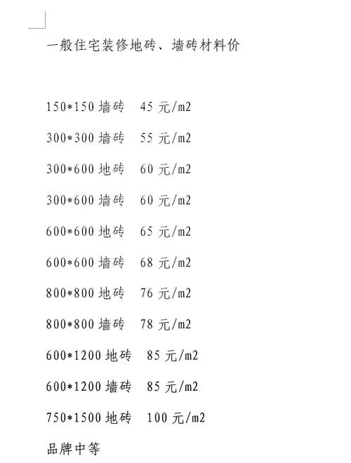 瓷砖多少一平方米_2