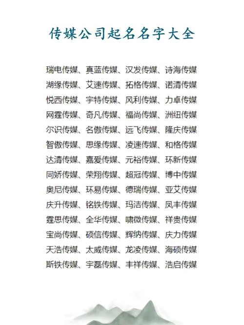 在线传媒起名_1