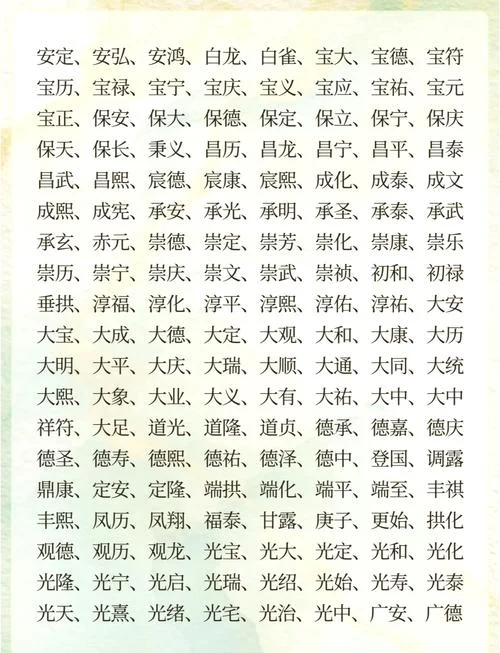 古代商号起名60个字_1