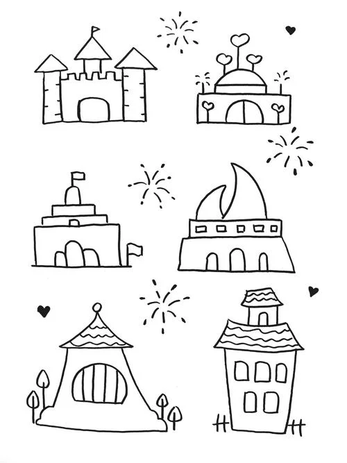 城堡卡通图片简笔画_1