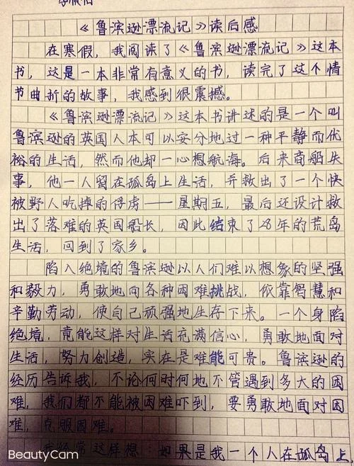 鲁滨逊漂流记读后感500字优秀作文_1