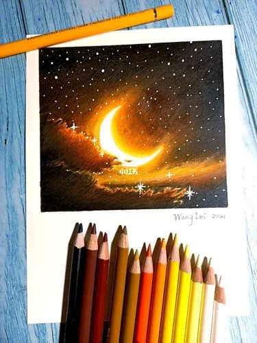 星空彩铅怎么画_1
