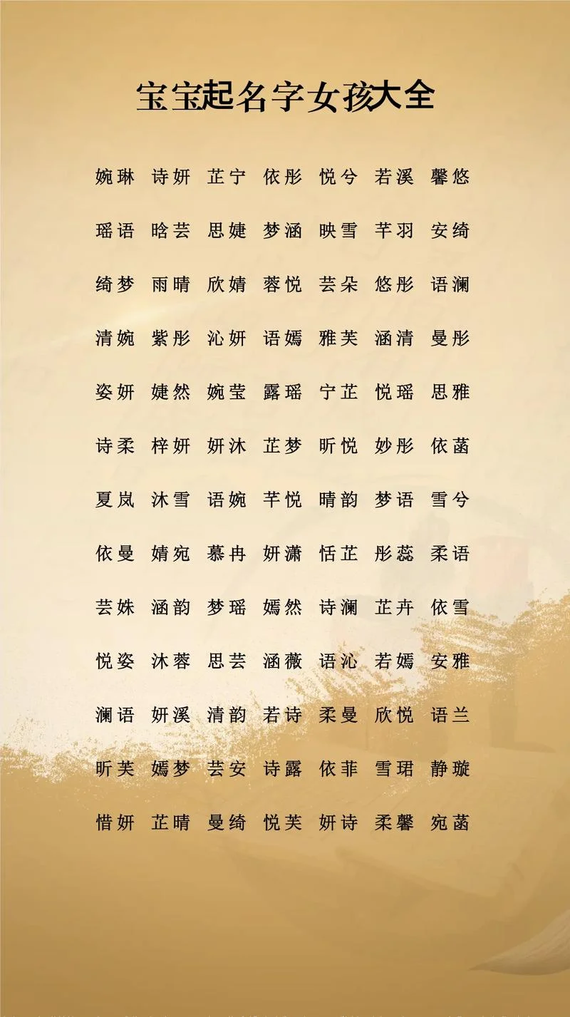 女孩起名大全带润字-女孩起名带润字大全