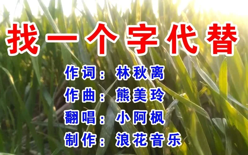 找一个字代替歌词感悟_1